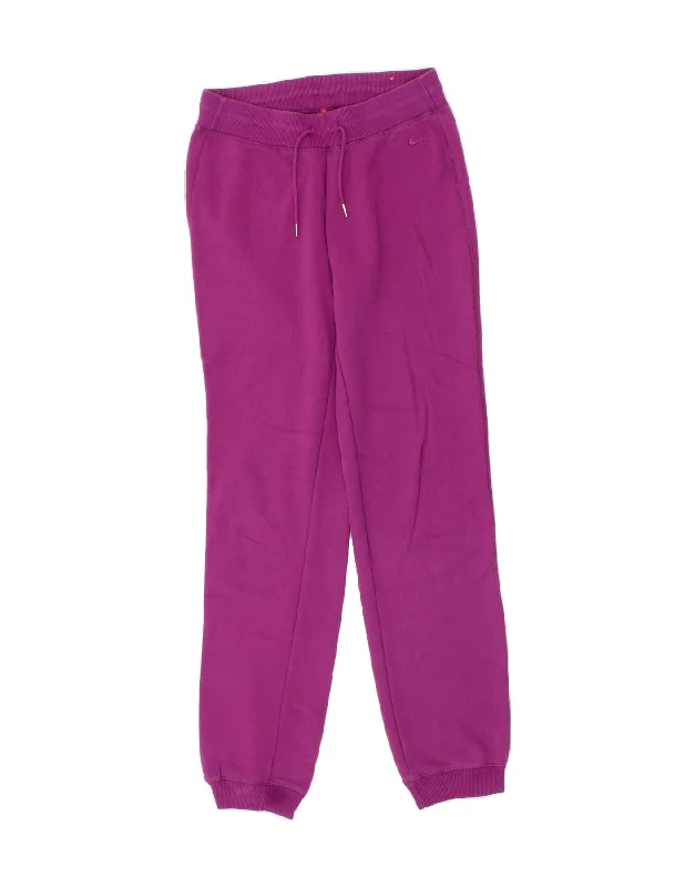 NIKE Womens Tracksuit Trousers Joggers UK 8 Small Purple