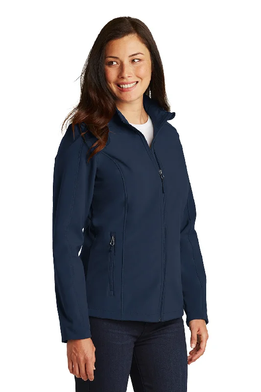 Port Authority Womens Core Wind & Water Resistant Full Zip Jacket - Dress Navy Blue