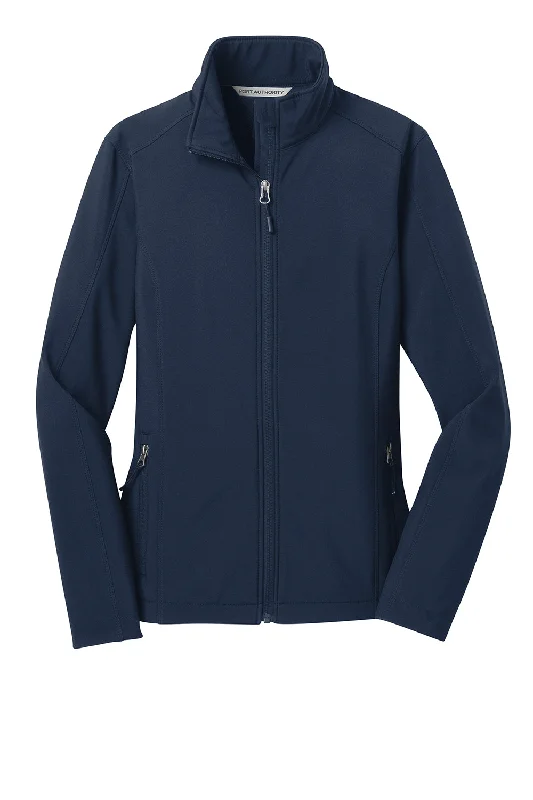 Port Authority Womens Core Wind & Water Resistant Full Zip Jacket - Dress Navy Blue