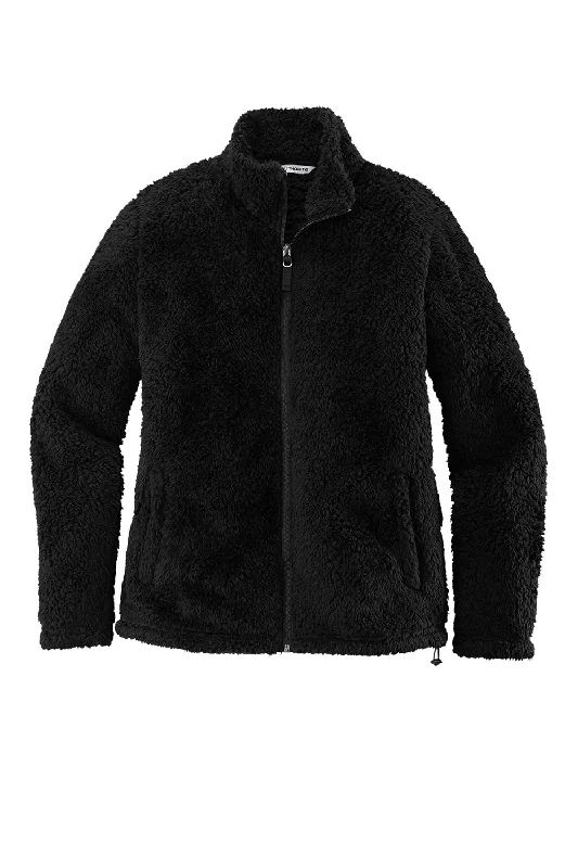 Port Authority Womens Cozy Sherpa Fleece Full Zip Jacket - Black