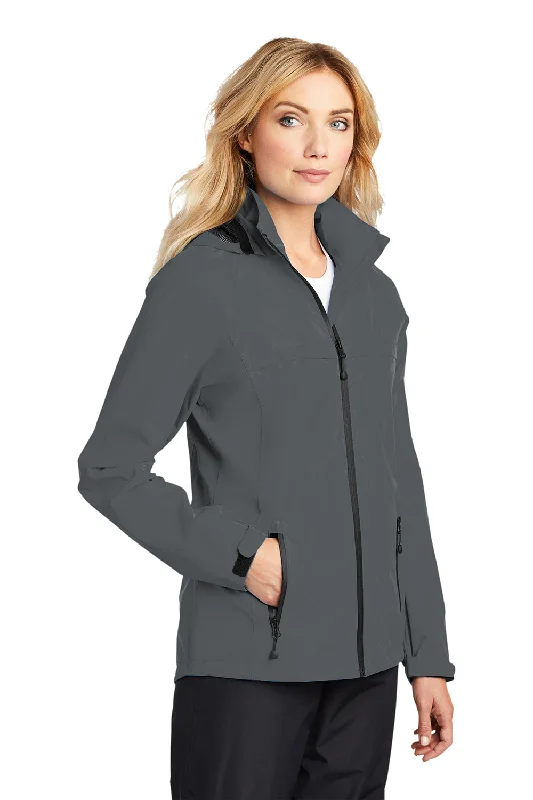 Port Authority Womens Torrent Waterproof Full Zip Hooded Jacket - Magnet Grey