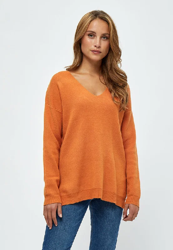 PCRosalia Knit Pullover - Peach Caramel Melange