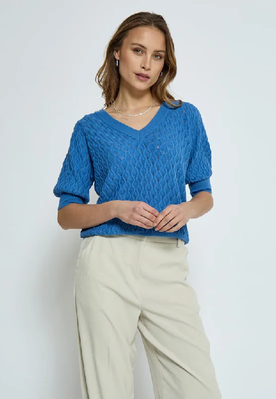 PCRosalia Knit T-Shirt - Marina Blue