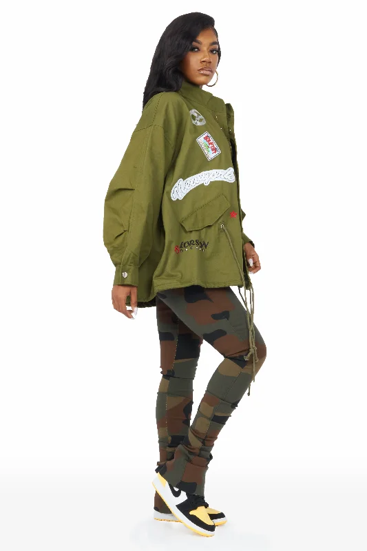 Mezcali Olive Oversized Jacket