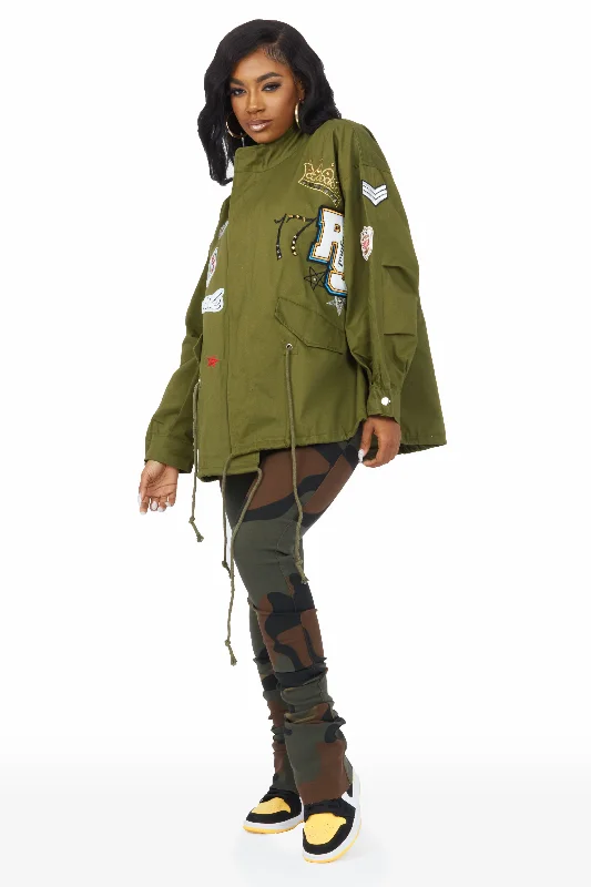 Mezcali Olive Oversized Jacket