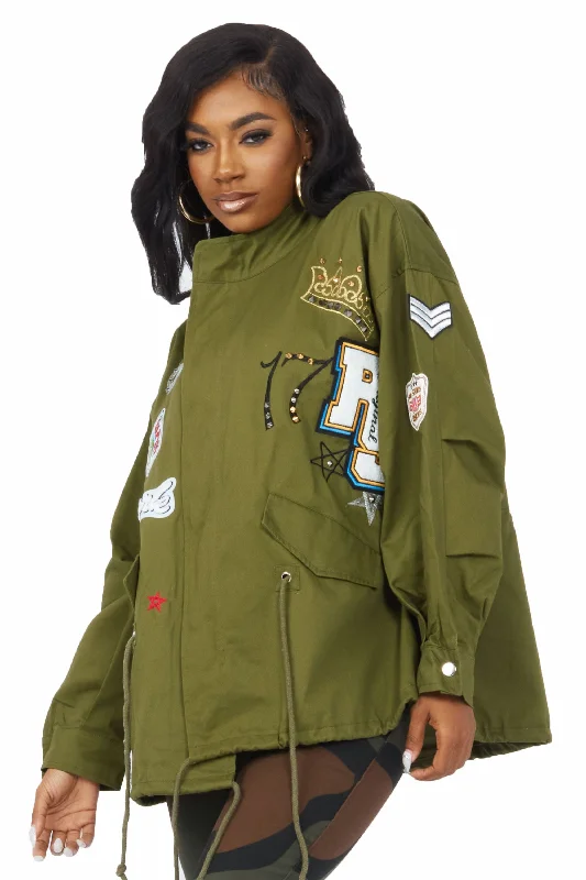 Mezcali Olive Oversized Jacket