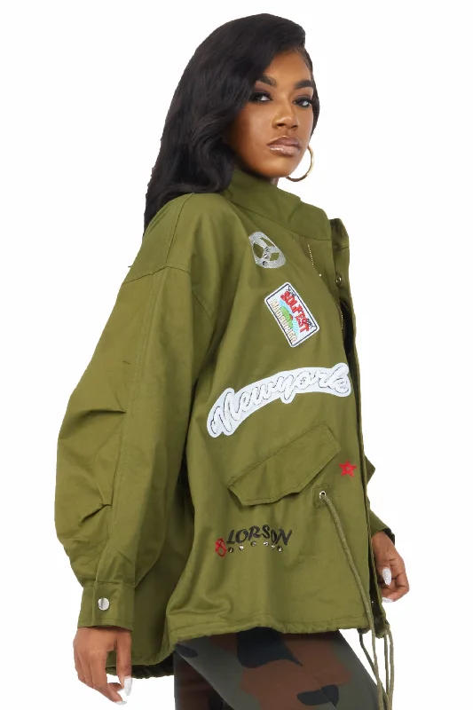 Mezcali Olive Oversized Jacket