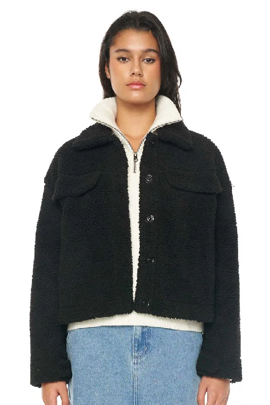 Shearling Shacket | Black