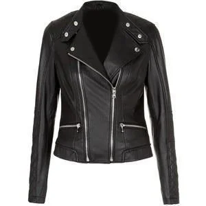 Super Studd Women Classic black Leather Jackets