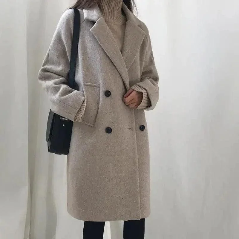 Temperament Slim Mid-length Winter New Product Woolen Coat