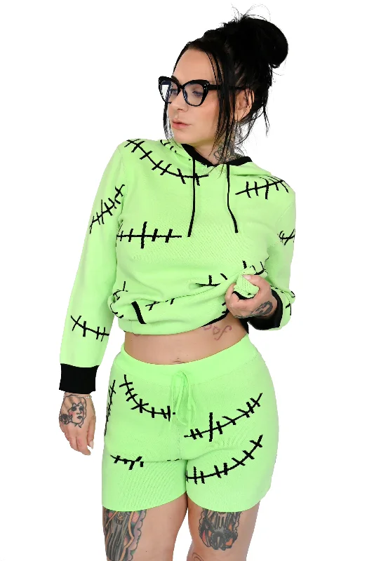 The Boogie Man Hoodie Sweater - Green Glow