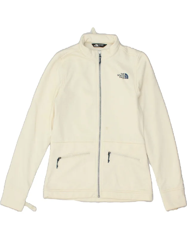 THE NORTH FACE Womens Tracksuit Top Jacket UK 10 Small Beige Polyester