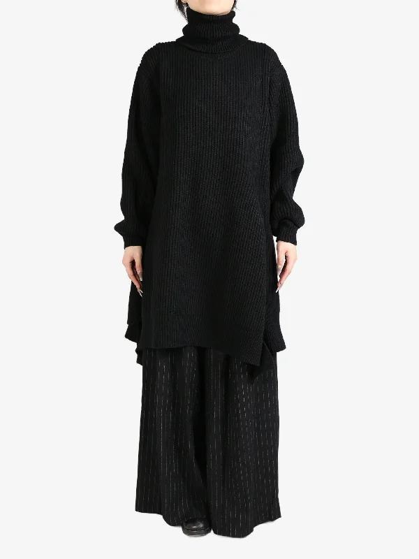 YOHJI YAMAMOTO REGULATION Women Wide High Neck Knit Dress