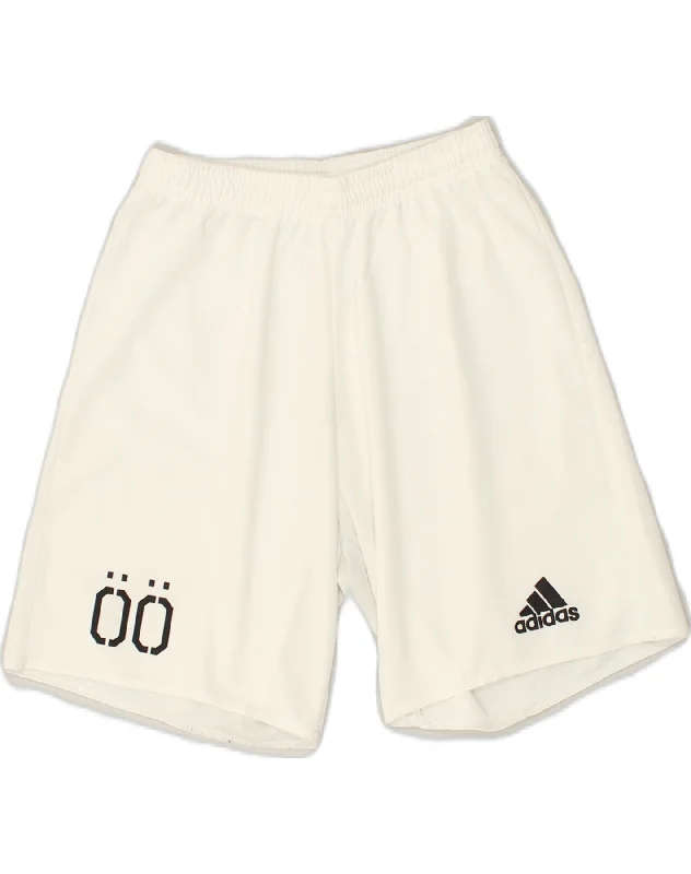 ADIDAS Womens Climalite Sport Shorts UK 6 XS White Polyester