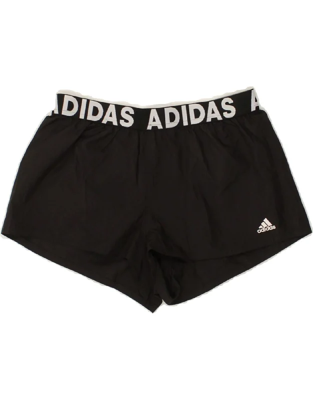 ADIDAS Womens Sport Shorts UK 0/2 2XS Black Polyester