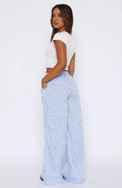 Always About Us Stripe Pants Light Blue