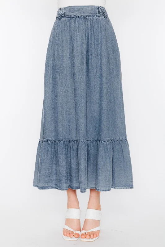 Amara Tencel Denim Maxi Skirt