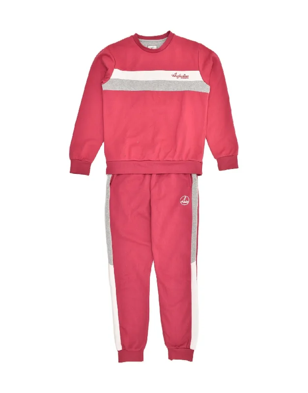 AUSTRALIAN L'ALPINA Womens Graphic Full Tracksuit UK 14 Medium Pink