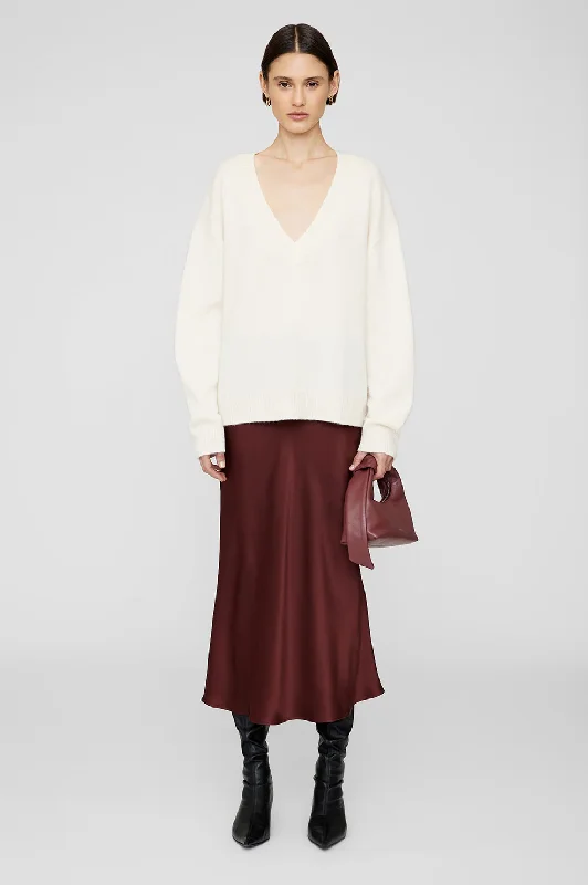 Bar Silk Midi Skirt