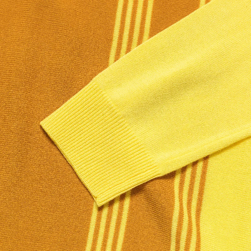 Knit Polo Stripe 12G - Yellow