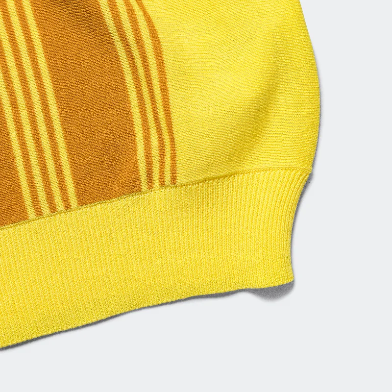 Knit Polo Stripe 12G - Yellow