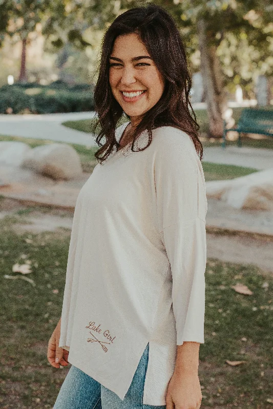 Cappuccino 3/4 Sleeve V-Neck