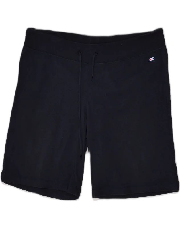 CHAMPION Womens Sport Shorts Large Navy Blue