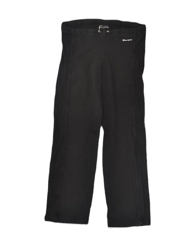 CHAMPION Womens Tracksuit Trousers Medium Black Cotton