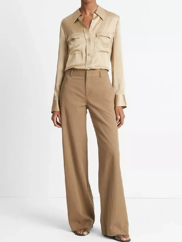 Cotton Wide Leg Pant