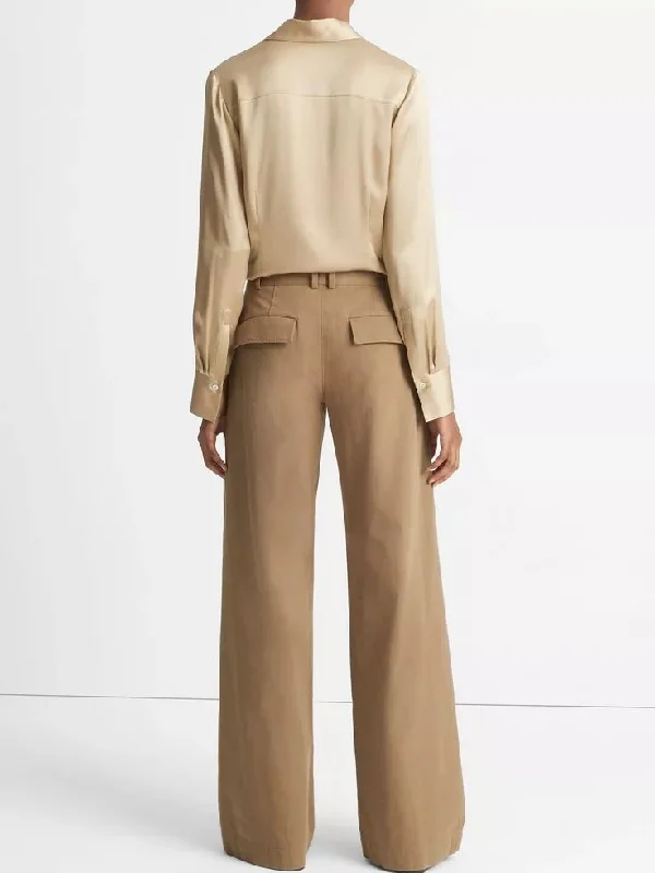 Cotton Wide Leg Pant