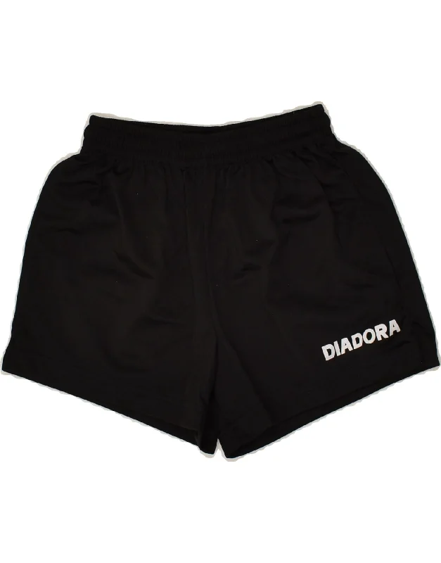 DIADORA Womens Sport Shorts Small Black Polyester