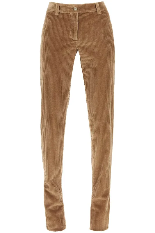 Dolce & gabbana corduroy trumpet pants FTCX6T FUWDU SABBIA 1