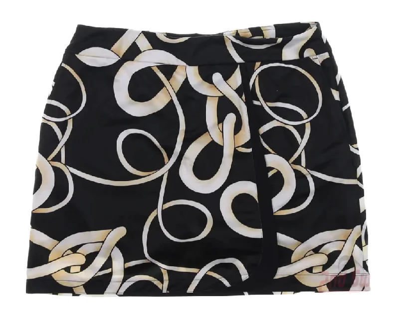 EP NY Black and Gold String Print Skort Size L MSP$98