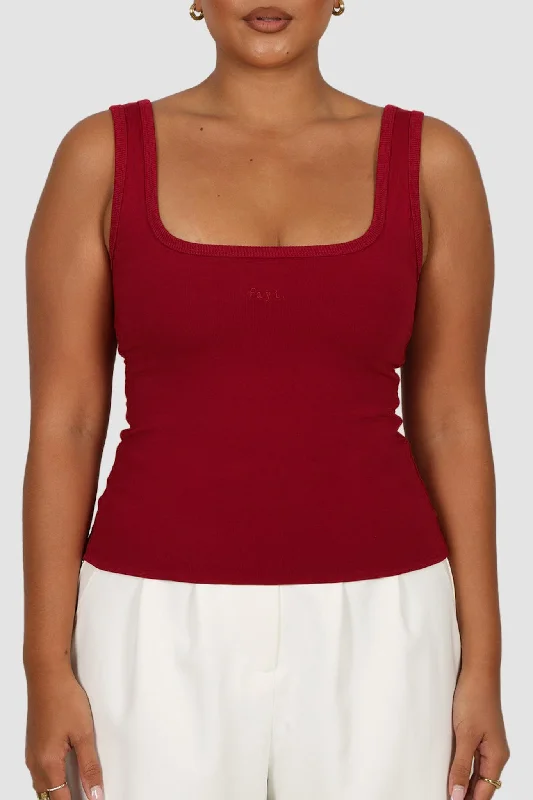 FAYT LOGO TANK CHERRY