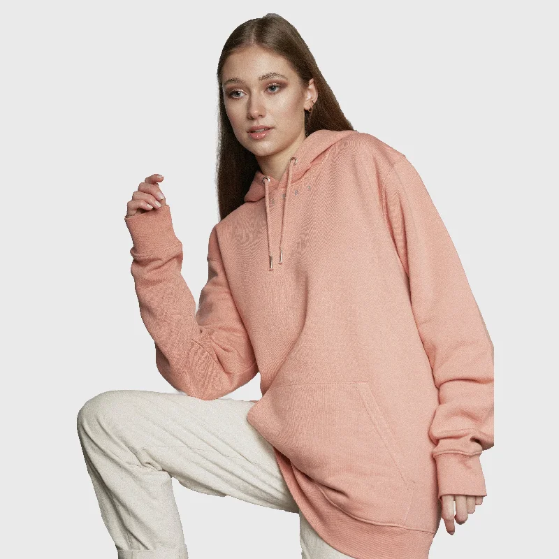 UNISEX ORGANIC COTTON HOODIE IN DUSTY PINK