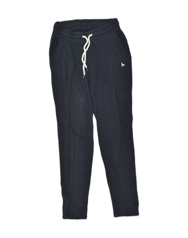 JACK WILLS Womens Tracksuit Trousers UK 10 Small Navy Blue Cotton