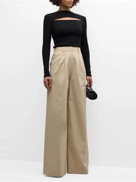 Juliana Wide Leg Pleat Front Trouser