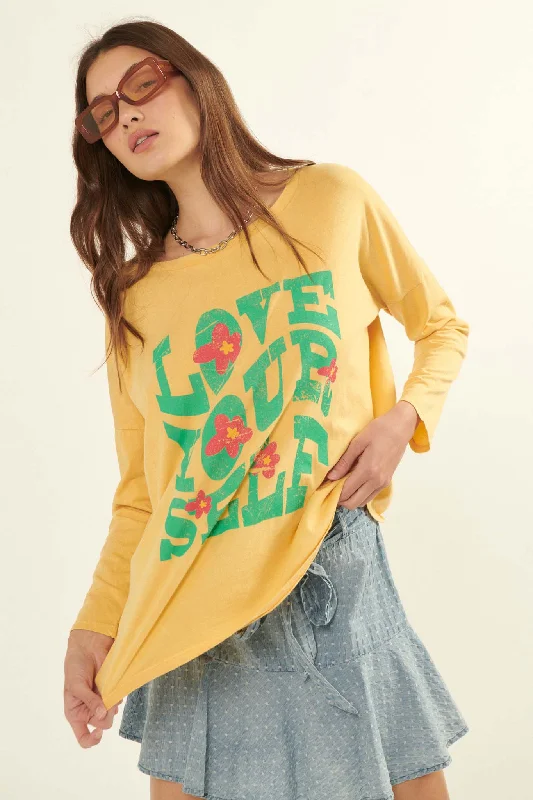 Love Yourself Long-Sleeve Graphic Tee