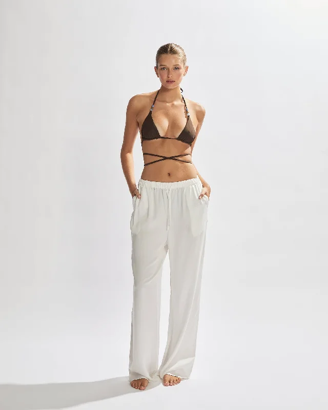 Mandy Pants Ivory Cropped