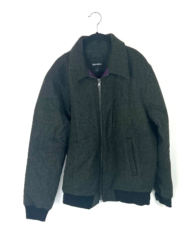 MENS Dark Green Jacket - Medium