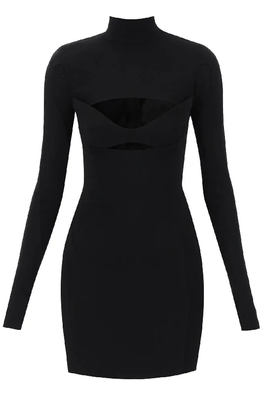 Mugler cut-out bust mini dress RO1537470 BLACK