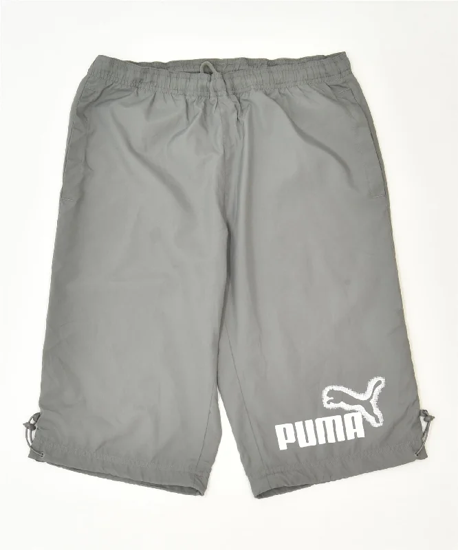 PUMA Womens Bermuda Sport Shorts Small Grey Sports