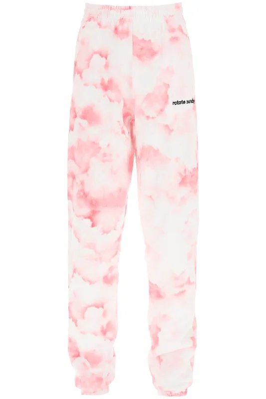 Rotate mimi printed cotton sweatpants RT1307 BEGONIA PINK