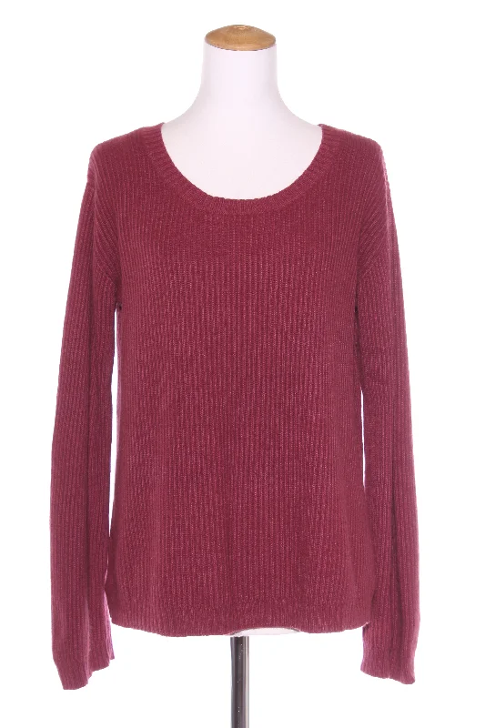 RUBY - Angora knit curve back jumper - Wine! 12