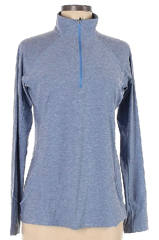 Straight Down Women's Blue Heather Zip Golf Pullover Size M MSP$100