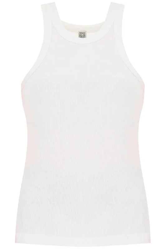 Toteme curved rib tank top 211 437 772 WHITE