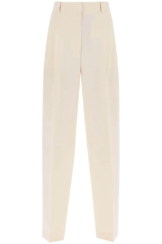 Toteme double-pleated viscose trousers 234 WRB847 FB0065 SNOW