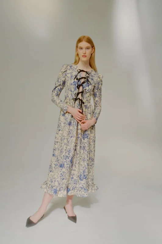 Yasmina Dress Blue Floral