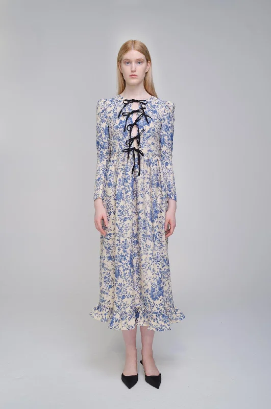 Yasmina Dress Blue Floral