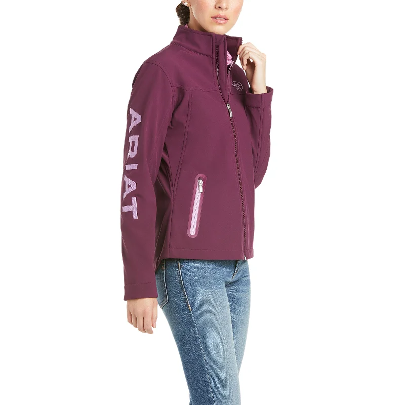 10034920 Ariat Women's New Team Softshell Jacket Italian Plum